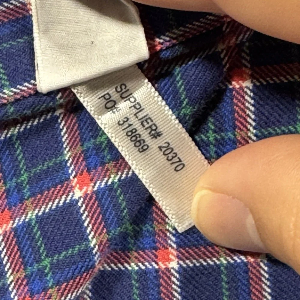 Polo Ralph Lauren Size L Green Navy Plaid Poplin‎ Long Sleeve Button Down Shirt